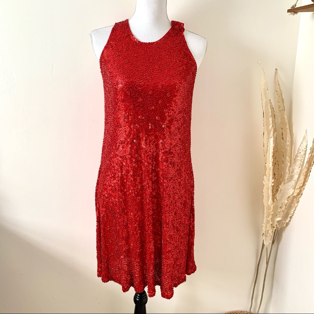 carmen marc valvo beaded dress CARMEN MARC VALVO Vintage Beaded Devore Long Dress in United States